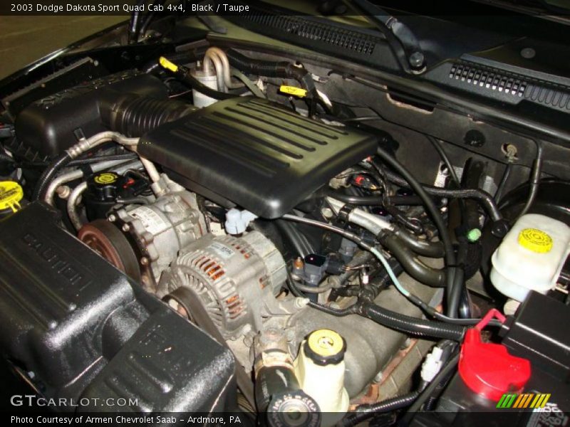 Black / Taupe 2003 Dodge Dakota Sport Quad Cab 4x4