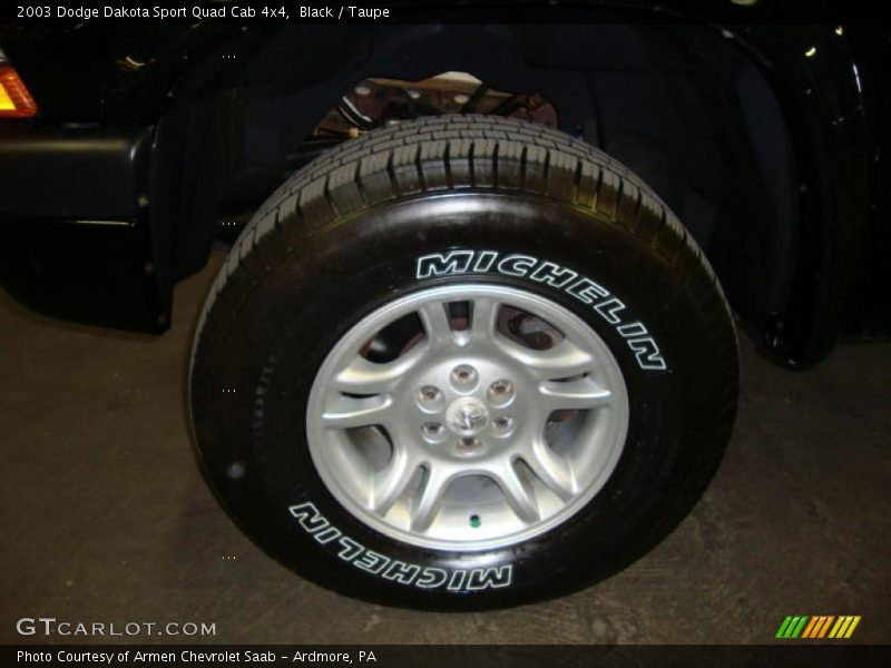Black / Taupe 2003 Dodge Dakota Sport Quad Cab 4x4