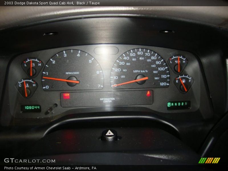 Black / Taupe 2003 Dodge Dakota Sport Quad Cab 4x4