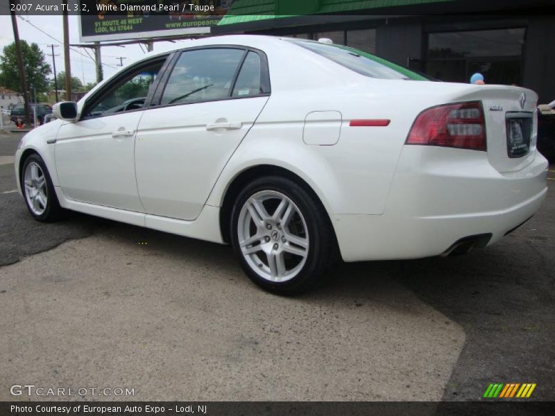 White Diamond Pearl / Taupe 2007 Acura TL 3.2