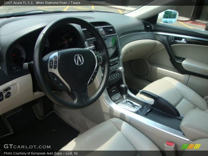 White Diamond Pearl / Taupe 2007 Acura TL 3.2