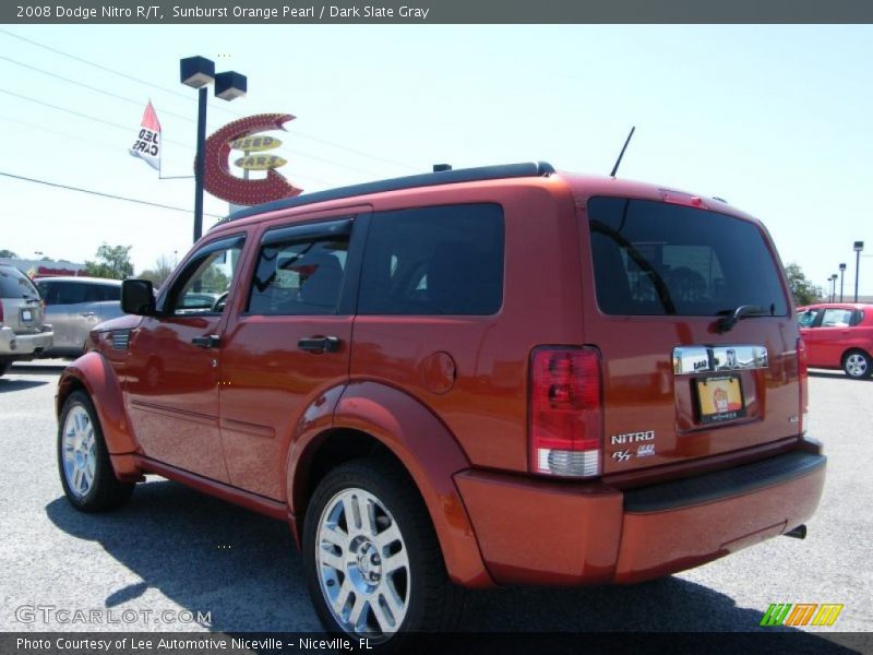Sunburst Orange Pearl / Dark Slate Gray 2008 Dodge Nitro R/T