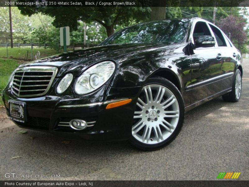 Black / Cognac Brown/Black 2008 Mercedes-Benz E 350 4Matic Sedan