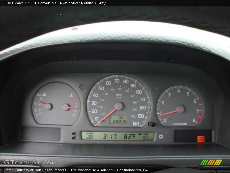 Mystic Silver Metallic / Gray 2001 Volvo C70 LT Convertible