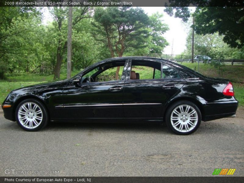 Black / Cognac Brown/Black 2008 Mercedes-Benz E 350 4Matic Sedan