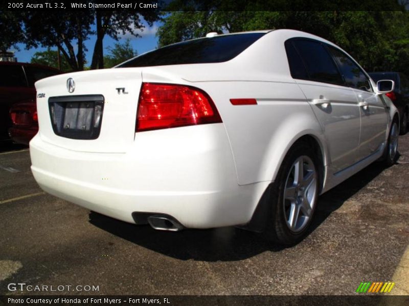 White Diamond Pearl / Camel 2005 Acura TL 3.2