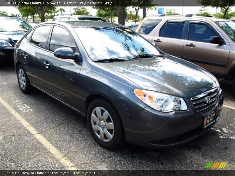 Carbon Gray Metallic / Gray 2008 Hyundai Elantra GLS Sedan