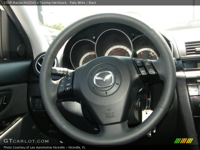 Rally White / Black 2008 Mazda MAZDA3 s Touring Hatchback