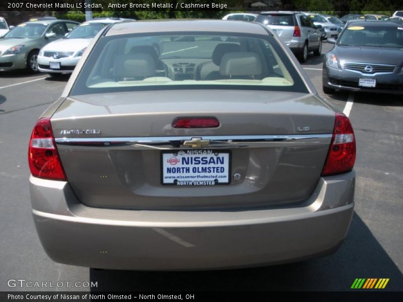 Amber Bronze Metallic / Cashmere Beige 2007 Chevrolet Malibu LS Sedan