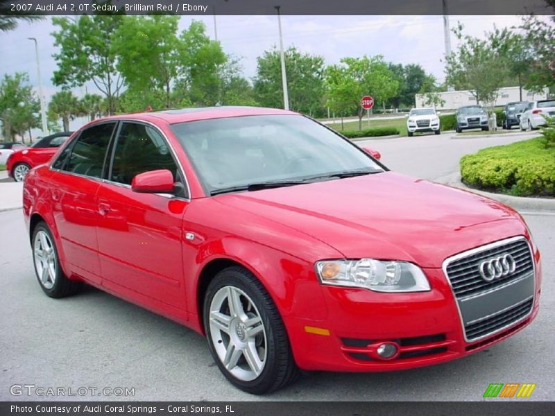 Brilliant Red / Ebony 2007 Audi A4 2.0T Sedan