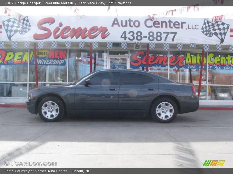 Steel Blue Metallic / Dark Slate Gray/Light Graystone 2007 Dodge Charger
