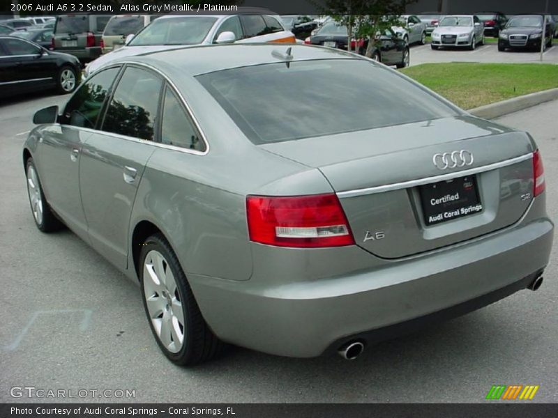 Atlas Grey Metallic / Platinum 2006 Audi A6 3.2 Sedan