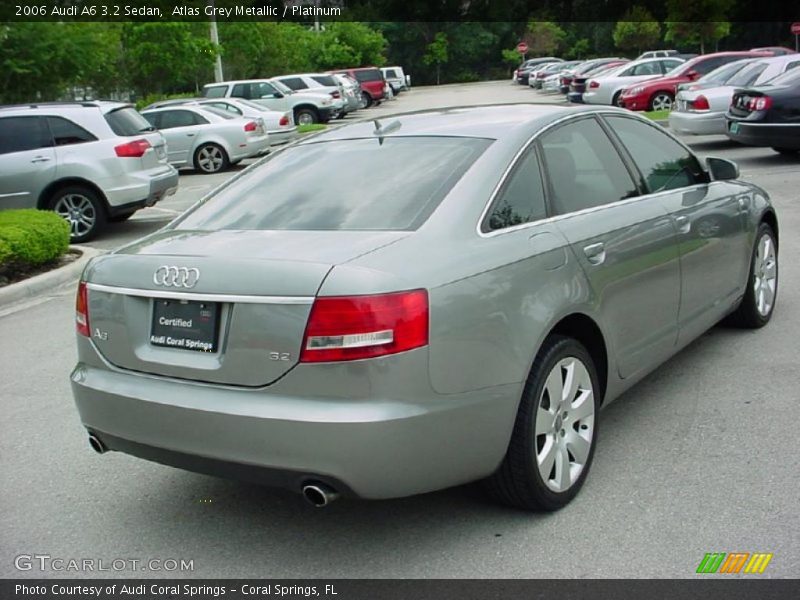 Atlas Grey Metallic / Platinum 2006 Audi A6 3.2 Sedan