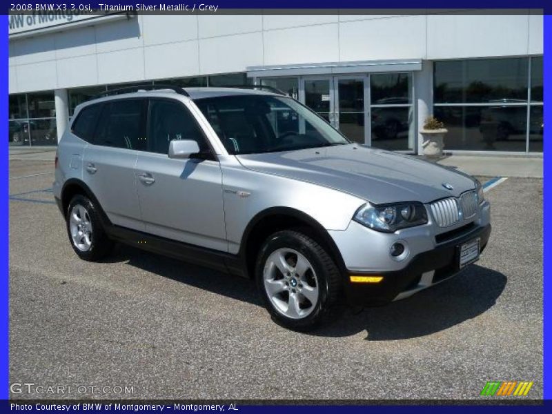 Titanium Silver Metallic / Grey 2008 BMW X3 3.0si