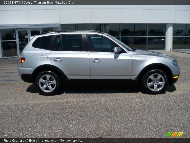 Titanium Silver Metallic / Grey 2008 BMW X3 3.0si