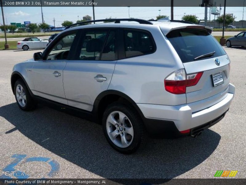 Titanium Silver Metallic / Grey 2008 BMW X3 3.0si
