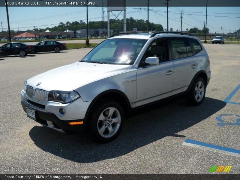 Titanium Silver Metallic / Grey 2008 BMW X3 3.0si