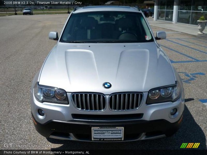 Titanium Silver Metallic / Grey 2008 BMW X3 3.0si