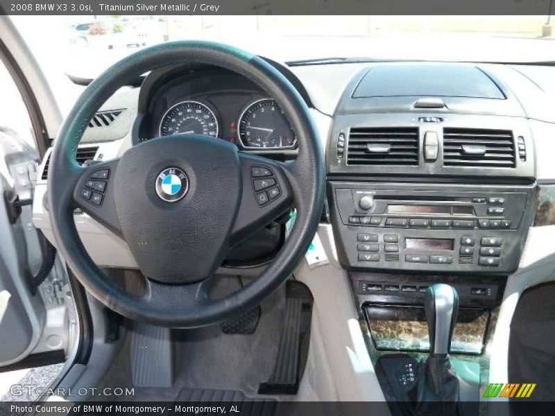 Titanium Silver Metallic / Grey 2008 BMW X3 3.0si