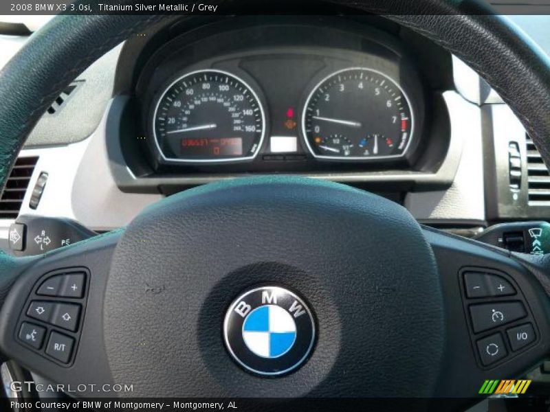 Titanium Silver Metallic / Grey 2008 BMW X3 3.0si