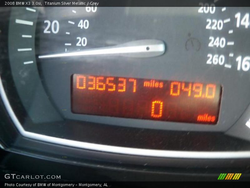 Titanium Silver Metallic / Grey 2008 BMW X3 3.0si