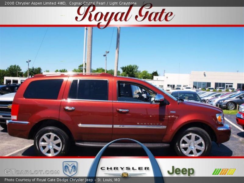 Cognac Crystal Pearl / Light Graystone 2008 Chrysler Aspen Limited 4WD