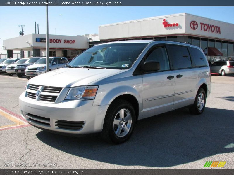 Stone White / Dark Slate/Light Shale 2008 Dodge Grand Caravan SE