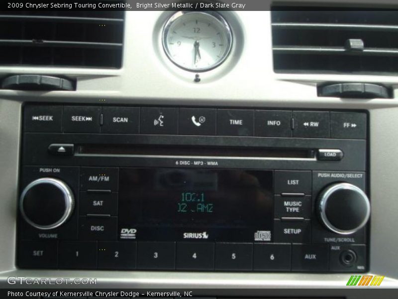Bright Silver Metallic / Dark Slate Gray 2009 Chrysler Sebring Touring Convertible