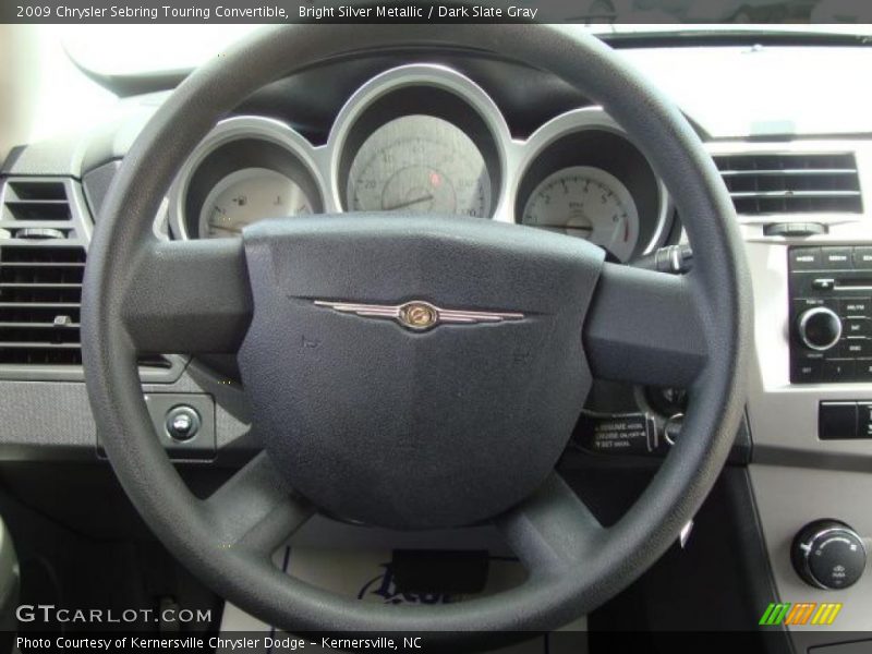 Bright Silver Metallic / Dark Slate Gray 2009 Chrysler Sebring Touring Convertible