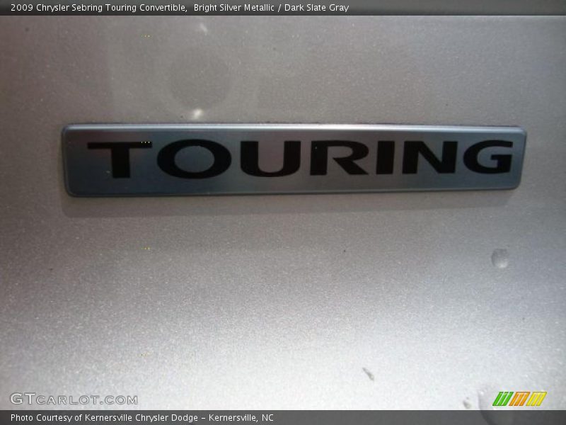 Bright Silver Metallic / Dark Slate Gray 2009 Chrysler Sebring Touring Convertible