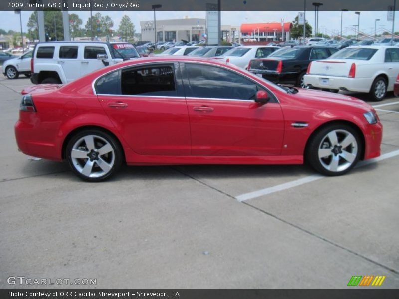 Liquid Red / Onyx/Red 2009 Pontiac G8 GT