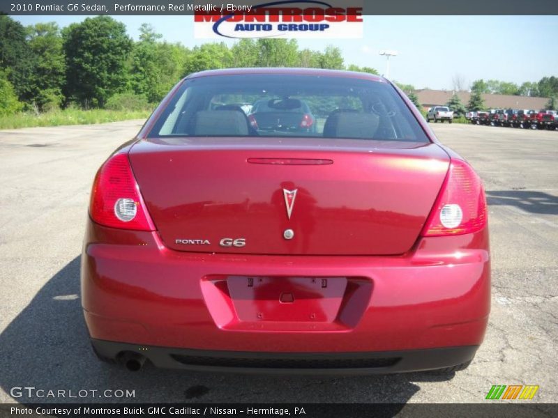 Performance Red Metallic / Ebony 2010 Pontiac G6 Sedan
