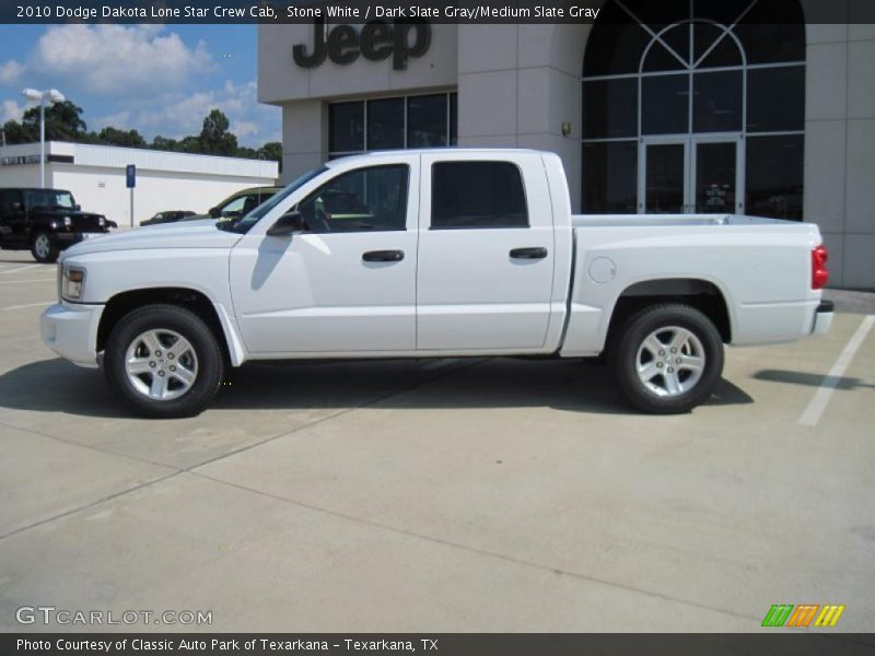 Stone White / Dark Slate Gray/Medium Slate Gray 2010 Dodge Dakota Lone Star Crew Cab
