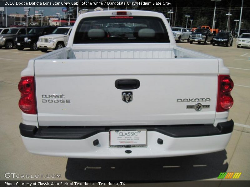 Stone White / Dark Slate Gray/Medium Slate Gray 2010 Dodge Dakota Lone Star Crew Cab