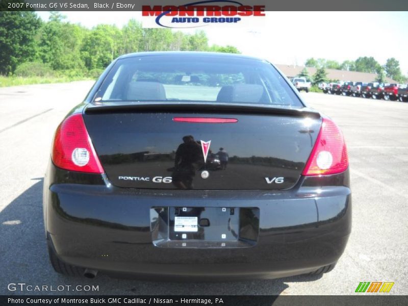 Black / Ebony 2007 Pontiac G6 V6 Sedan