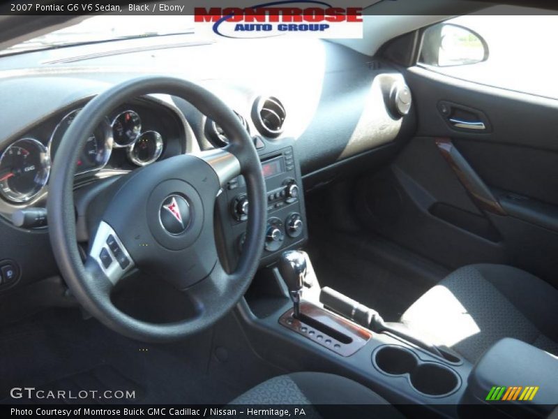 Black / Ebony 2007 Pontiac G6 V6 Sedan