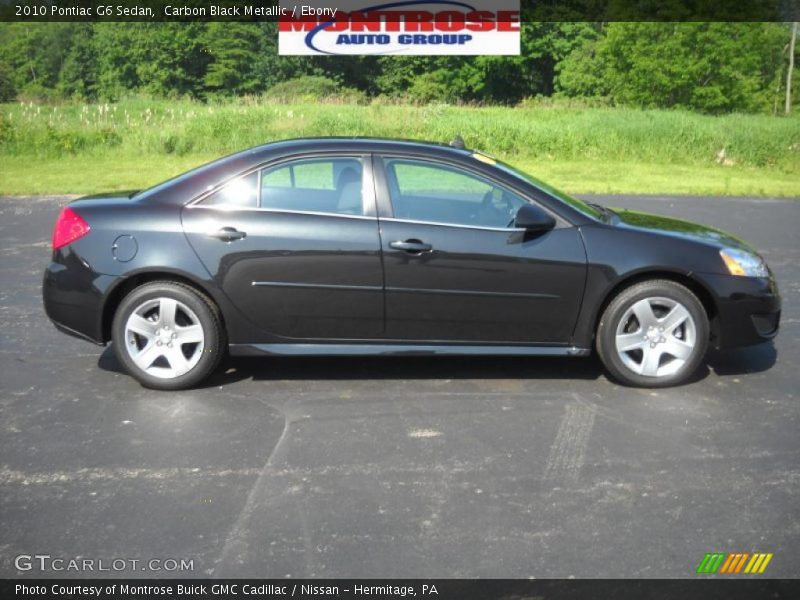 Carbon Black Metallic / Ebony 2010 Pontiac G6 Sedan