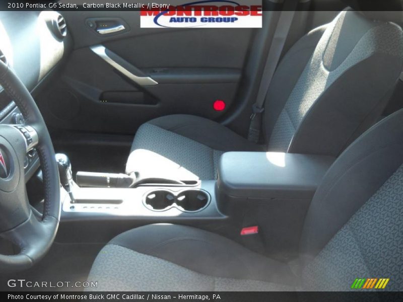 Carbon Black Metallic / Ebony 2010 Pontiac G6 Sedan