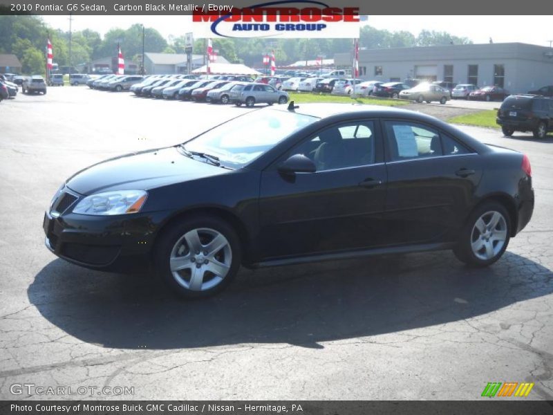 Carbon Black Metallic / Ebony 2010 Pontiac G6 Sedan