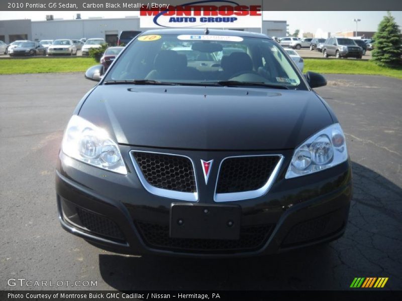 Carbon Black Metallic / Ebony 2010 Pontiac G6 Sedan