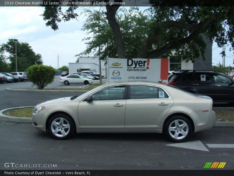 Gold Mist Metallic / Cocoa/Cashmere 2010 Chevrolet Malibu LS Sedan