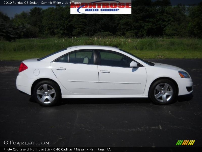 Summit White / Light Taupe 2010 Pontiac G6 Sedan