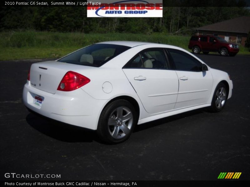 Summit White / Light Taupe 2010 Pontiac G6 Sedan