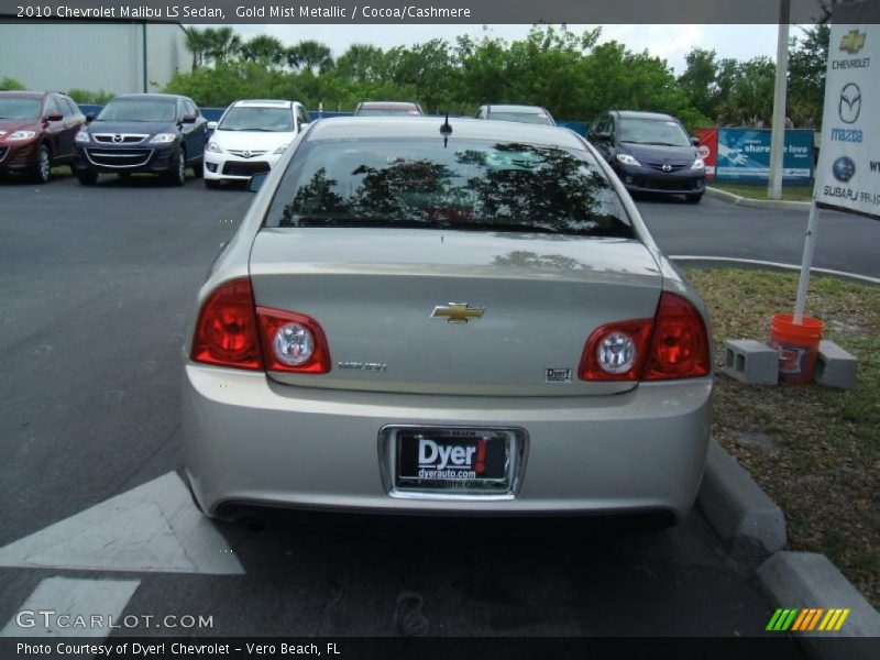 Gold Mist Metallic / Cocoa/Cashmere 2010 Chevrolet Malibu LS Sedan