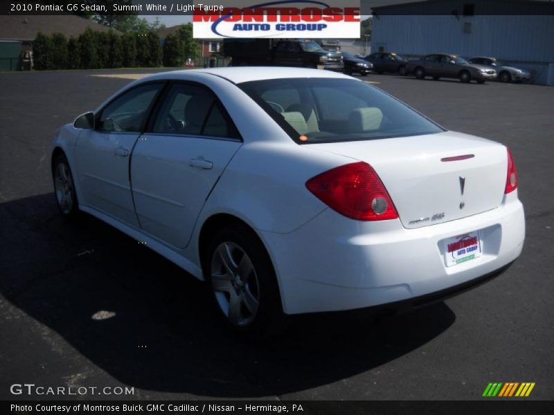 Summit White / Light Taupe 2010 Pontiac G6 Sedan