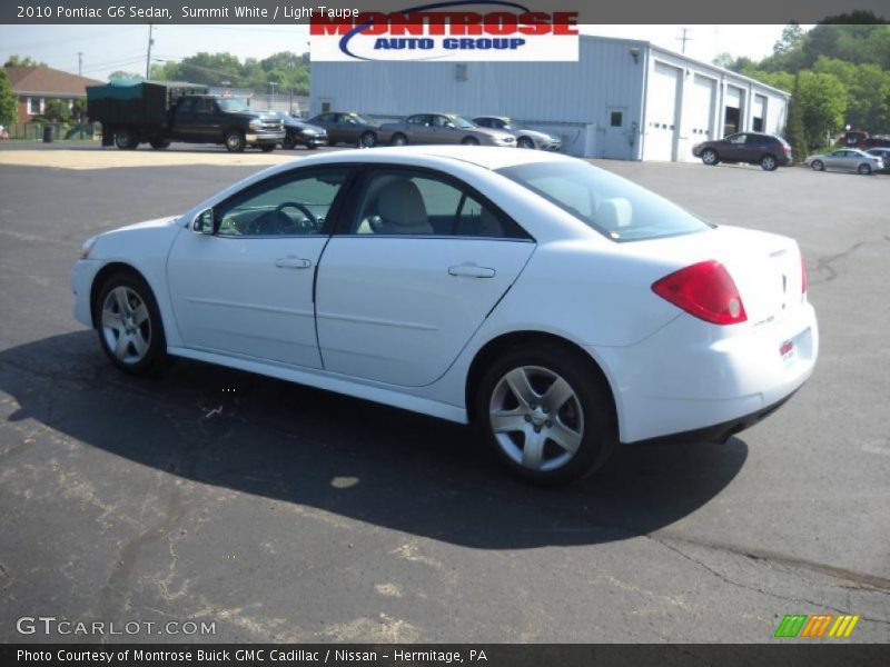 Summit White / Light Taupe 2010 Pontiac G6 Sedan