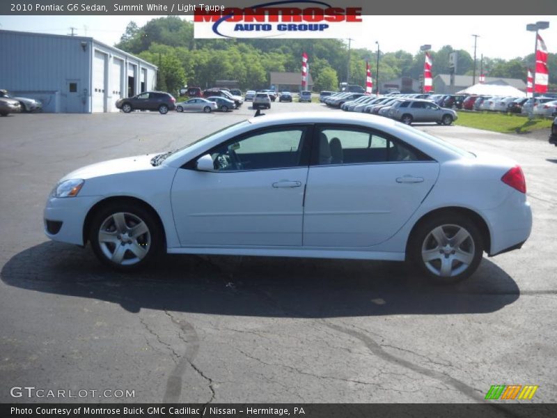 Summit White / Light Taupe 2010 Pontiac G6 Sedan