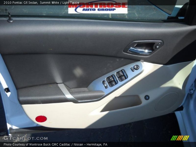Summit White / Light Taupe 2010 Pontiac G6 Sedan
