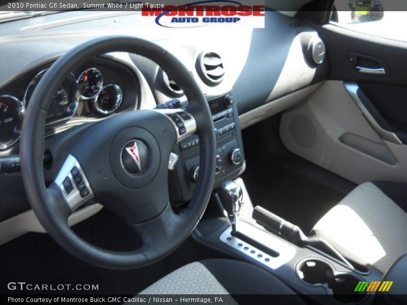Summit White / Light Taupe 2010 Pontiac G6 Sedan