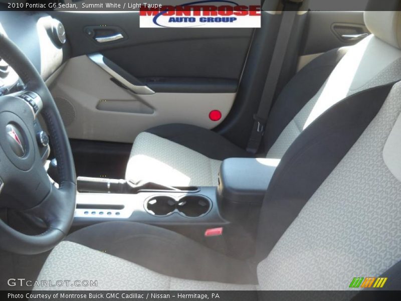 Summit White / Light Taupe 2010 Pontiac G6 Sedan